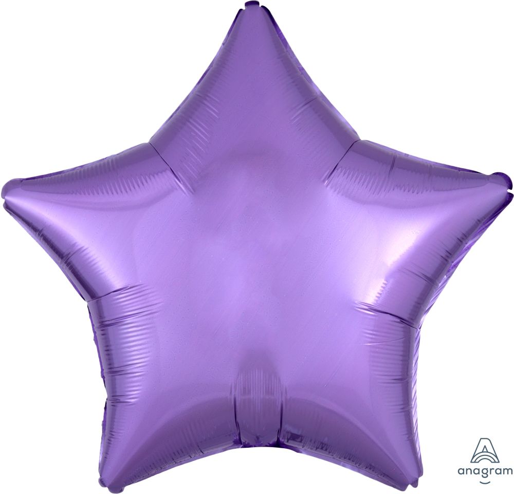 Star Shaped Purple Foil Balloon 18" With Helium
