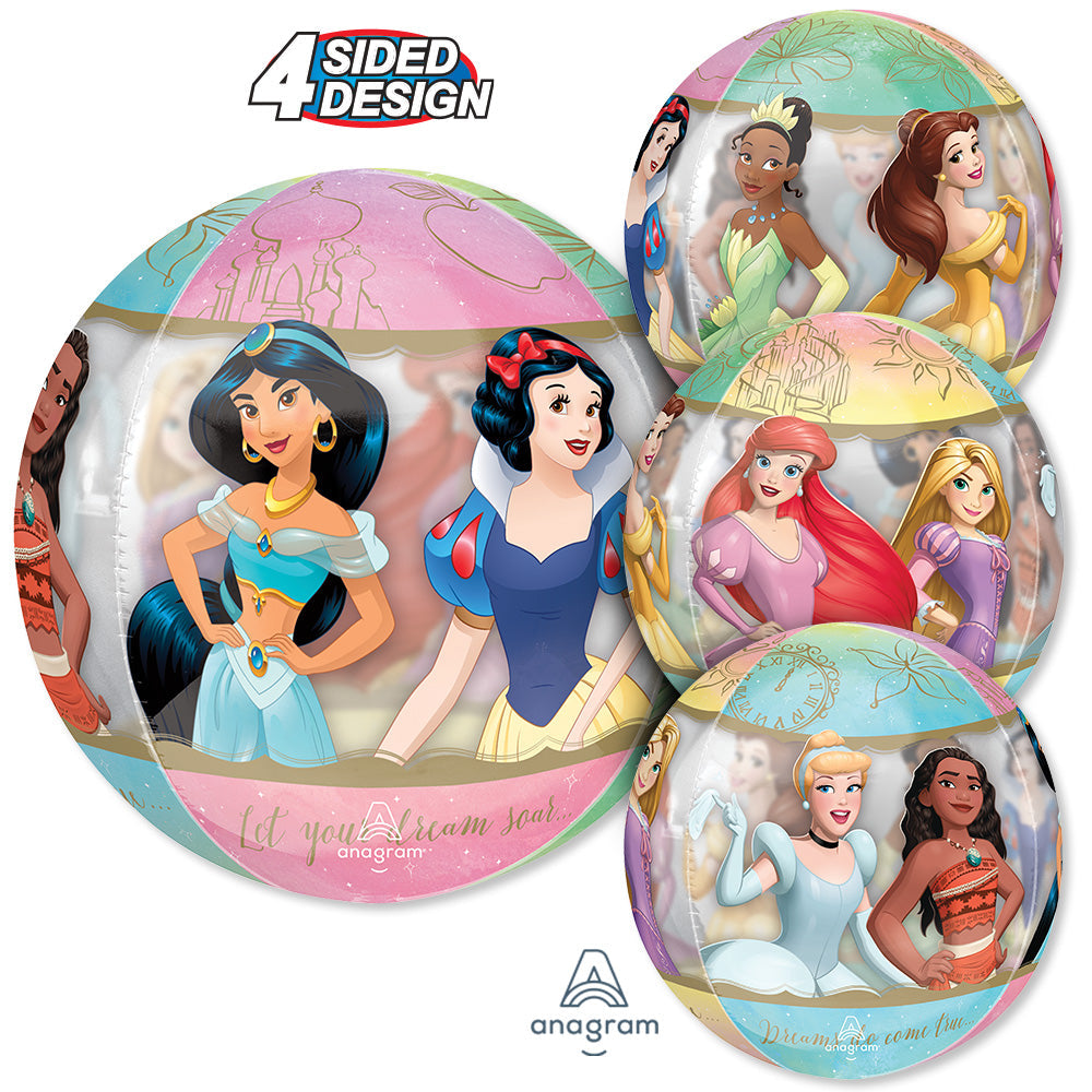 Disney Princess Giant Orb Balloon With Helium