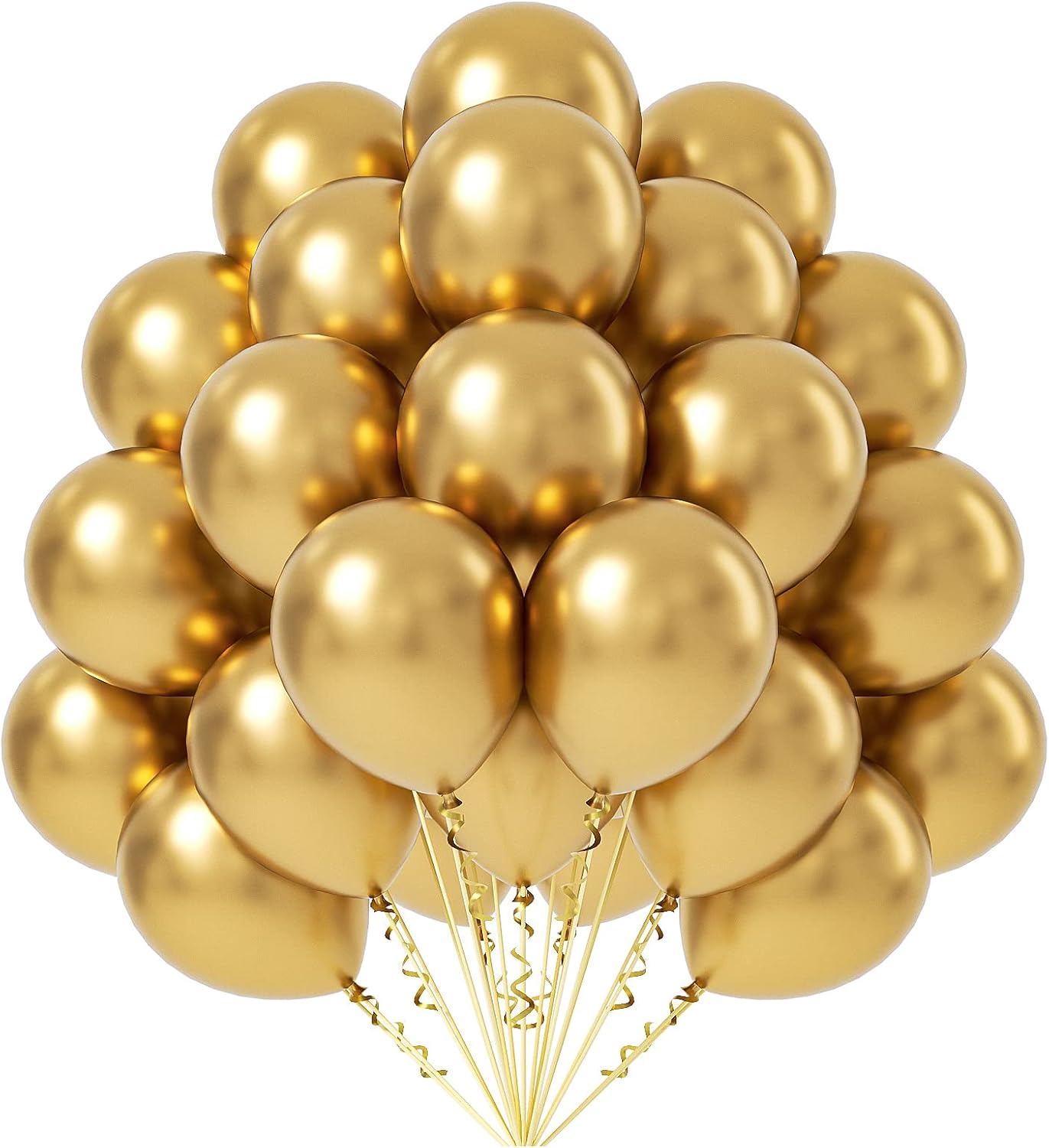 Gold Balloon 12" With Helium