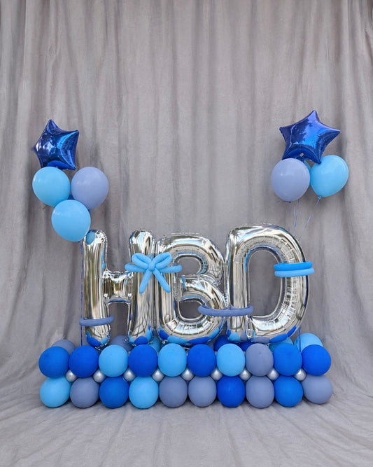 HBD Happy Birthday Balloon Structure With Helium Bouquets Any Color