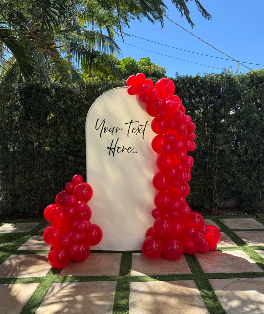 Giant Backdrop Arch Balloon Set Up Any Color Any Text