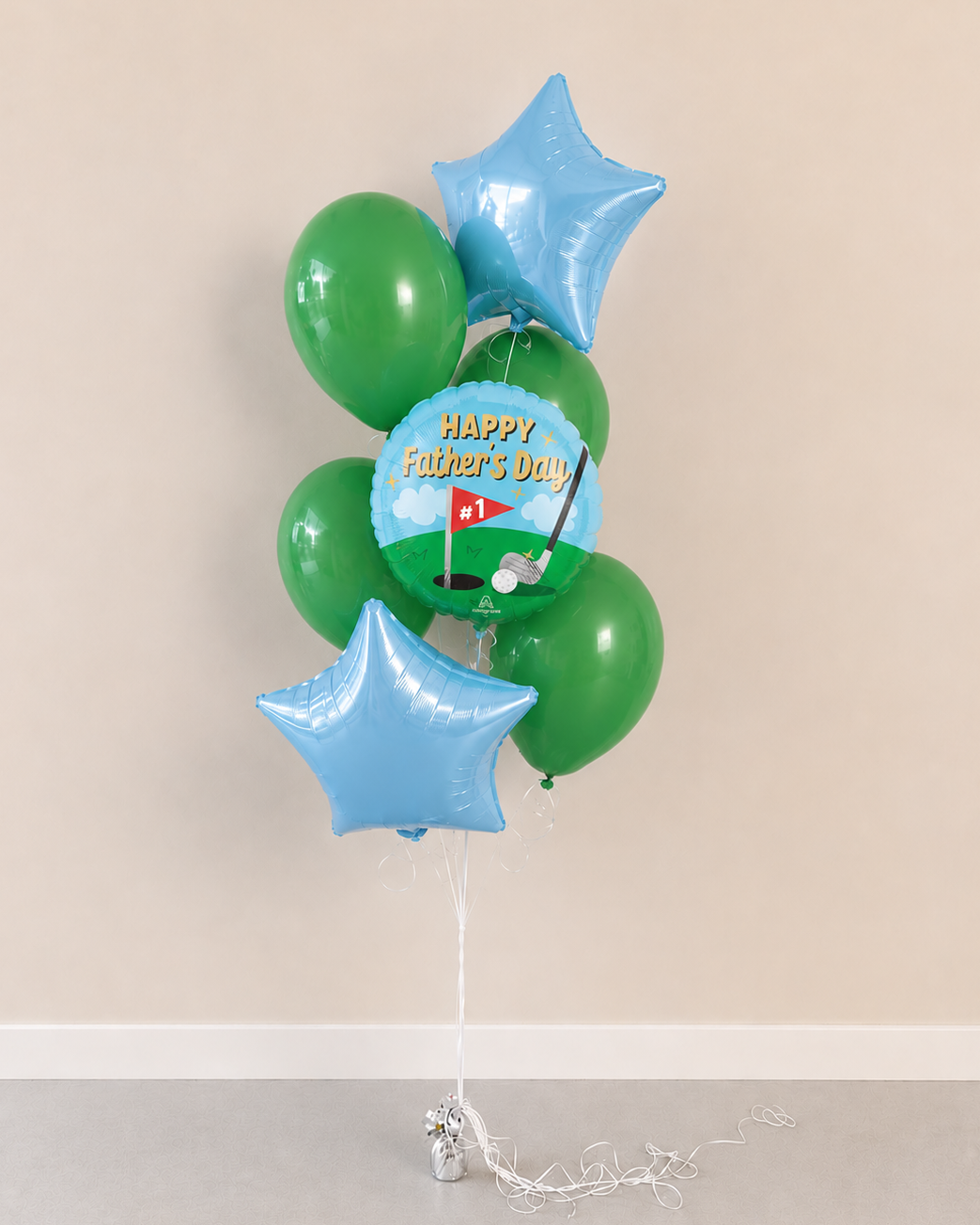 Happy Father's Day Golf Balloon Bouquet With Helium