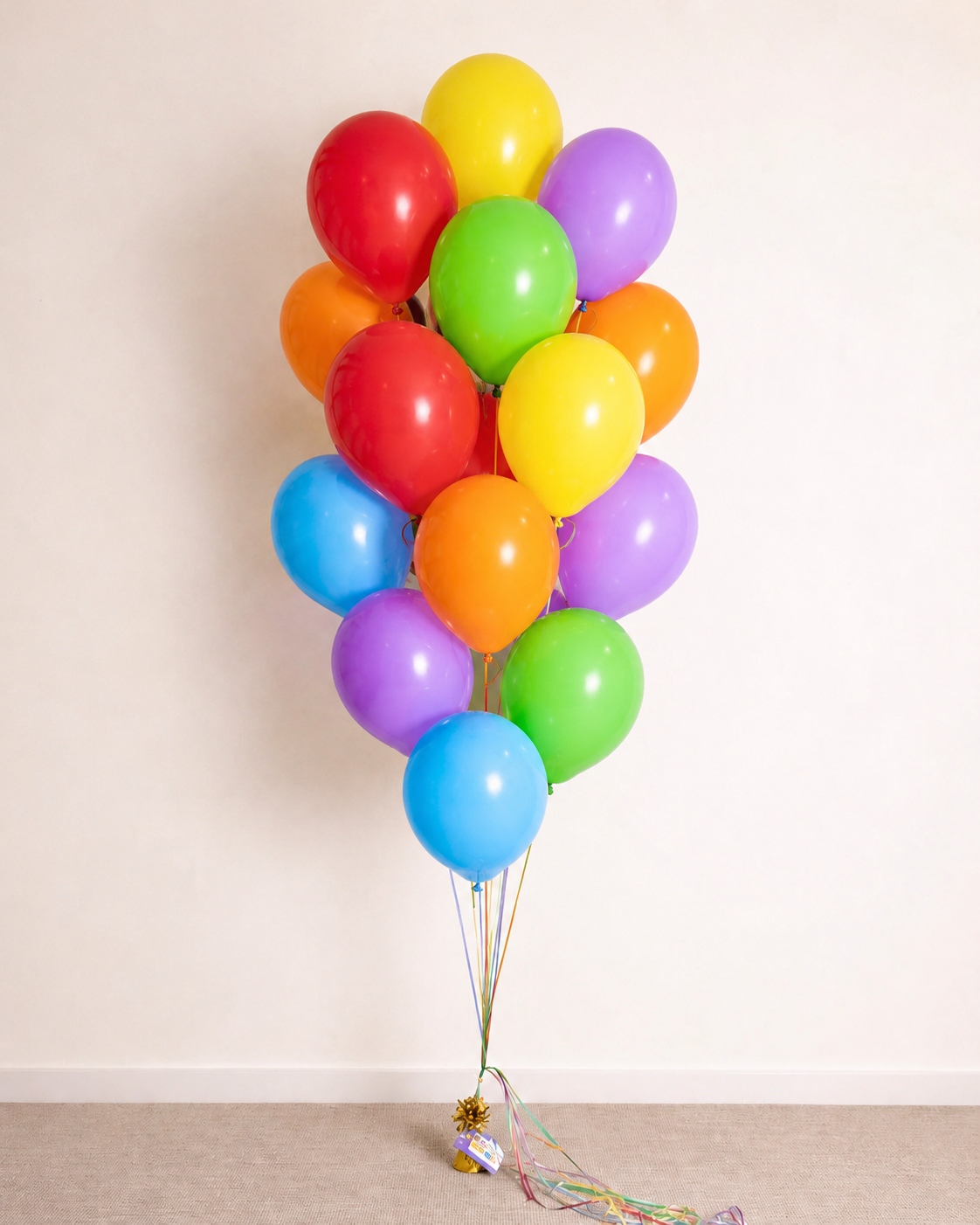 Any Color 16 Helium Weighted Balloon Bouquet With Helium