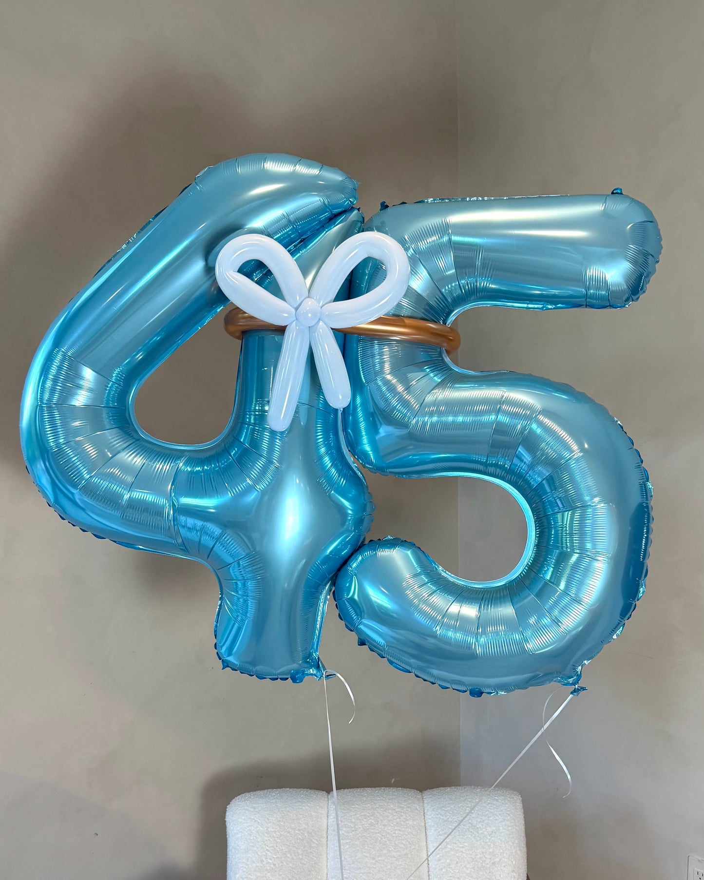 Giant Connected Double Number Helium Balloons With Weight