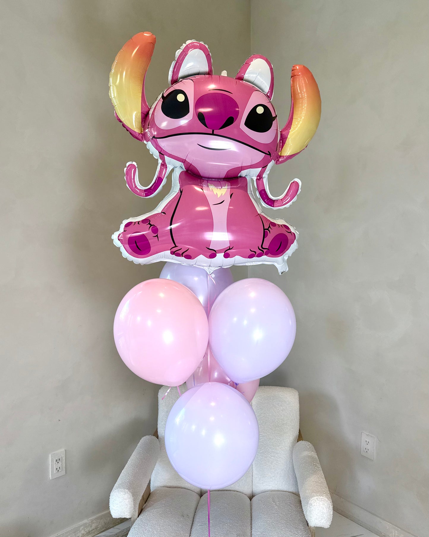 Giant Angel Balloon Bouquet with 5 Helium Balloons With Weight