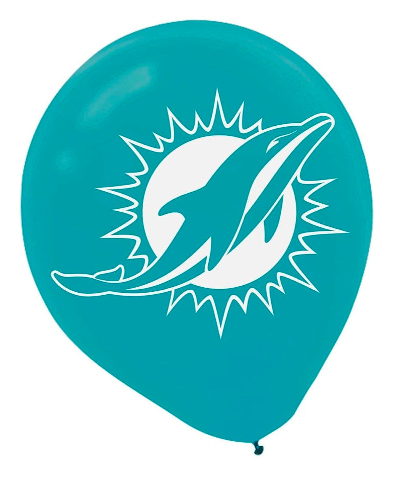 Miami Dolphins NFL 12" Latex Balloon With Helium