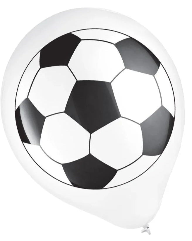 Soccer Ball 12" Latex Balloon With Helium