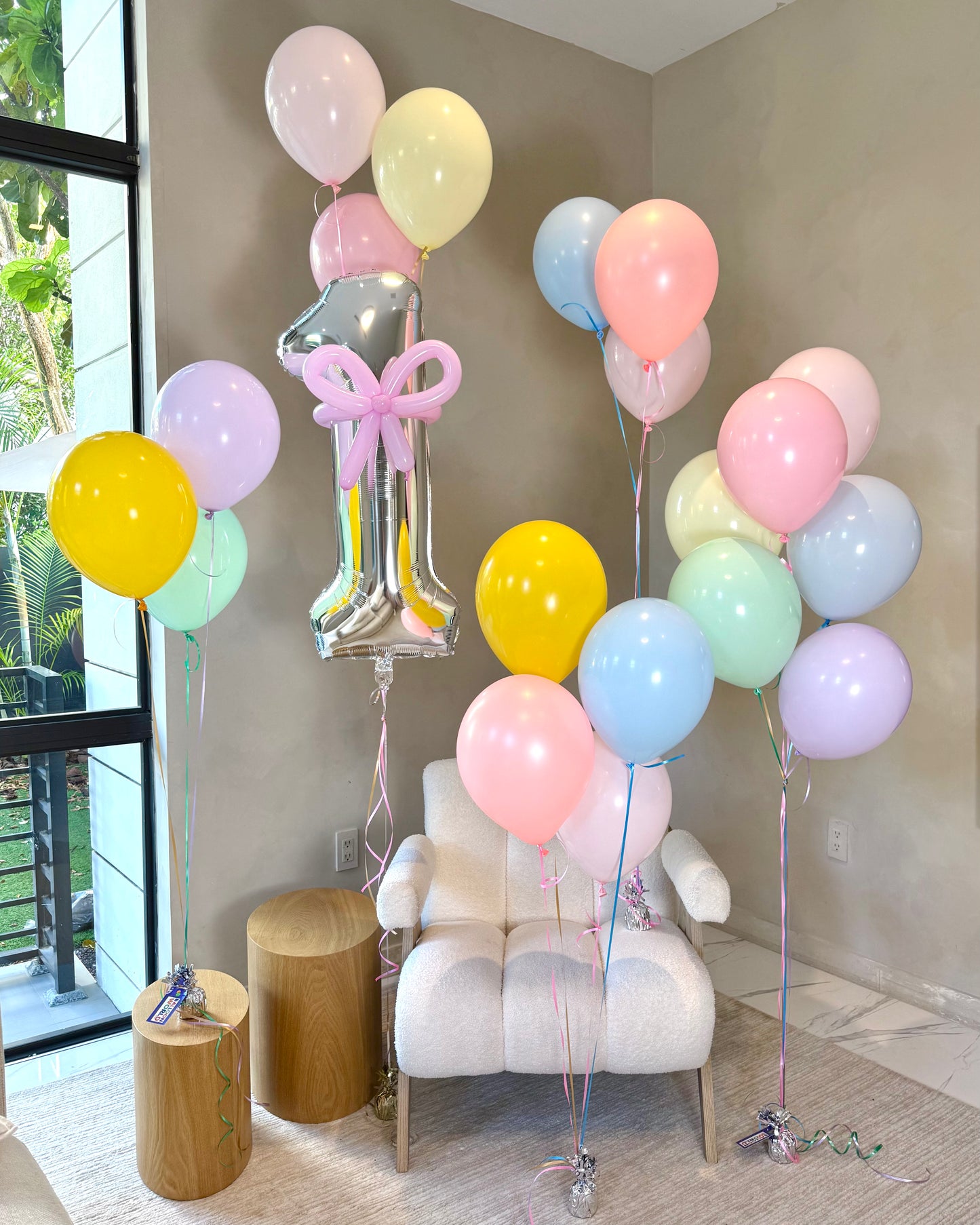 The Ultimate Party Package Giant Number With Helium Balloons And Weights Any Color