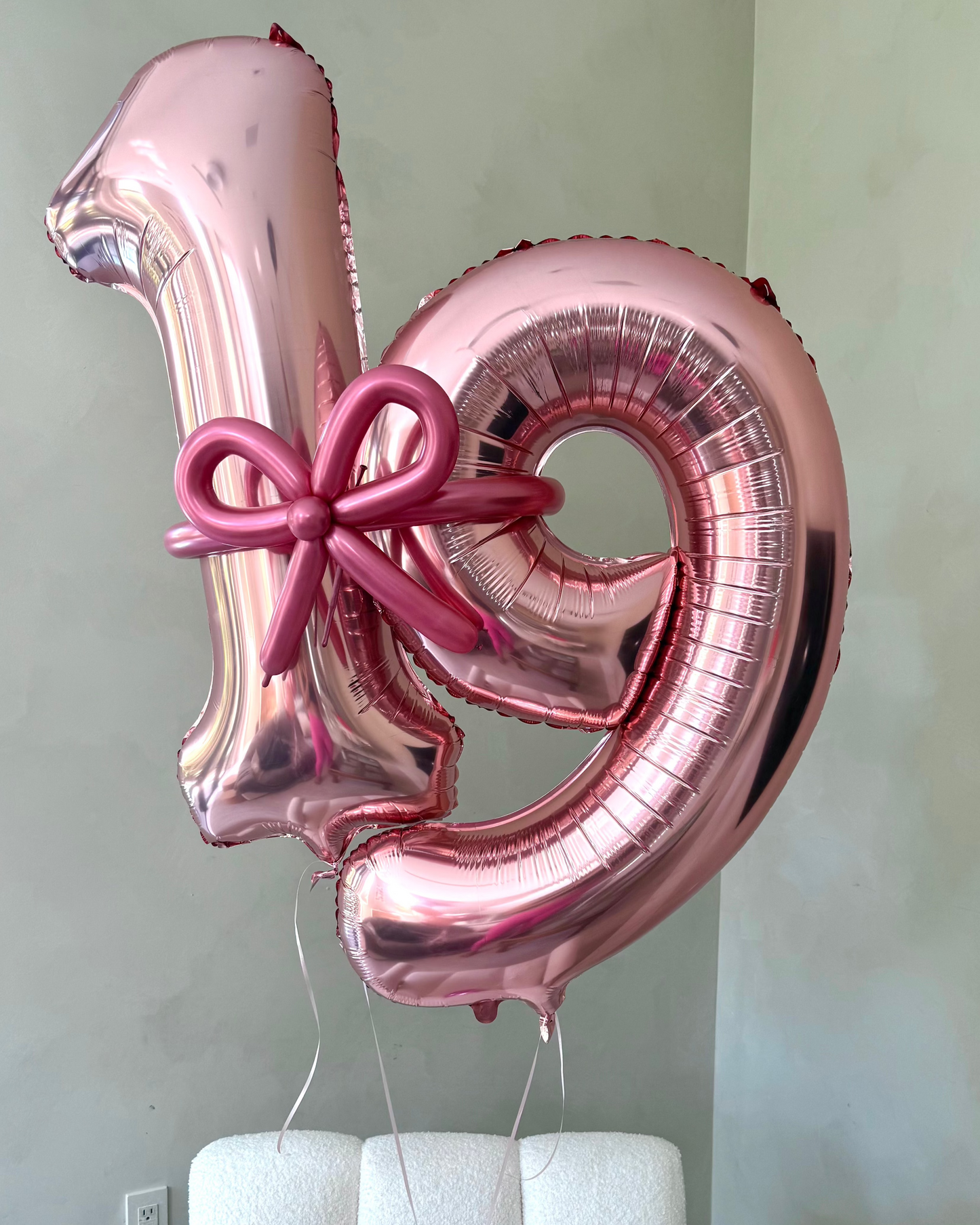 Giant Connected Double Number Helium Balloons With Weight