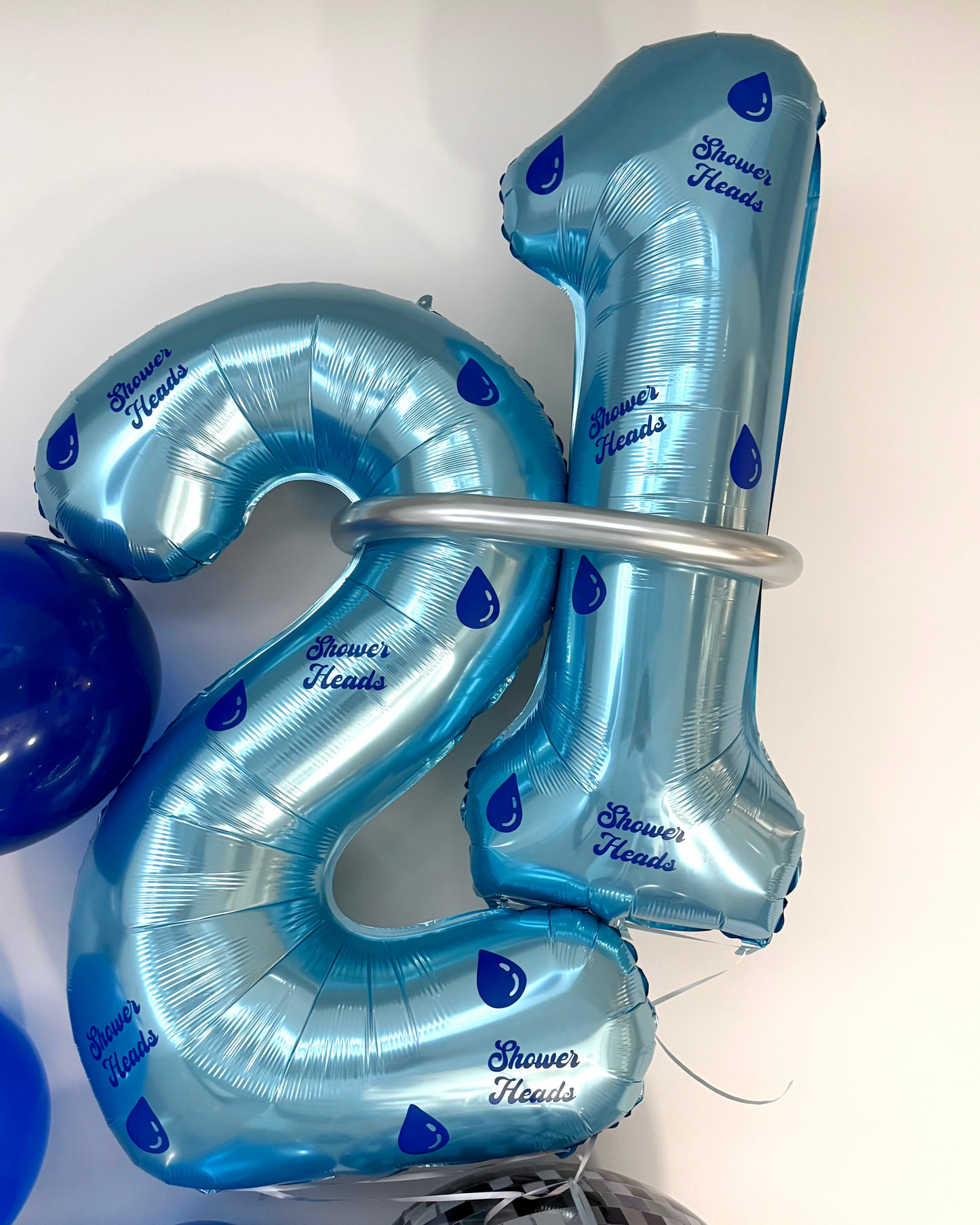 Giant Connected Double Number Helium Balloons With Weight