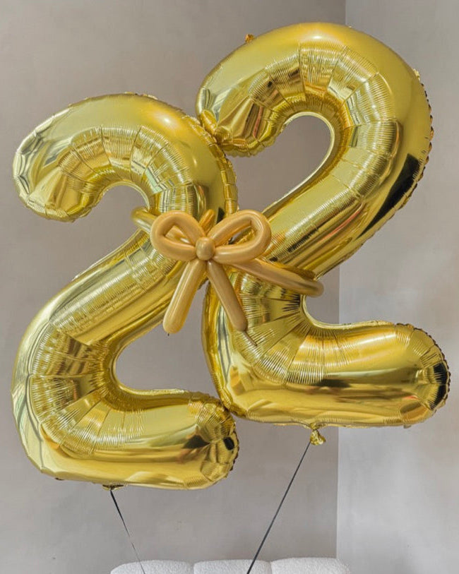Giant Connected Double Number Helium Balloons With Weight