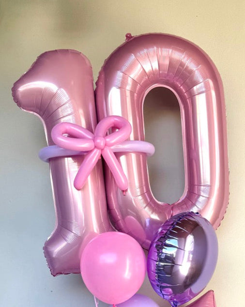 Giant Connected Double Number Helium Balloons With Weight