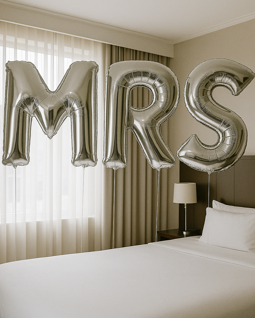 Giant 34" Letter Balloons 3 Balloons Spells Out The Word Mrs For Bachelorette With Helium
