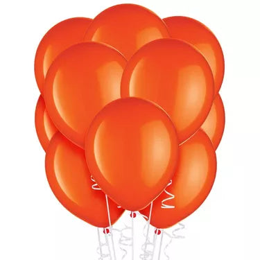 Orange Balloon 12" With Helium