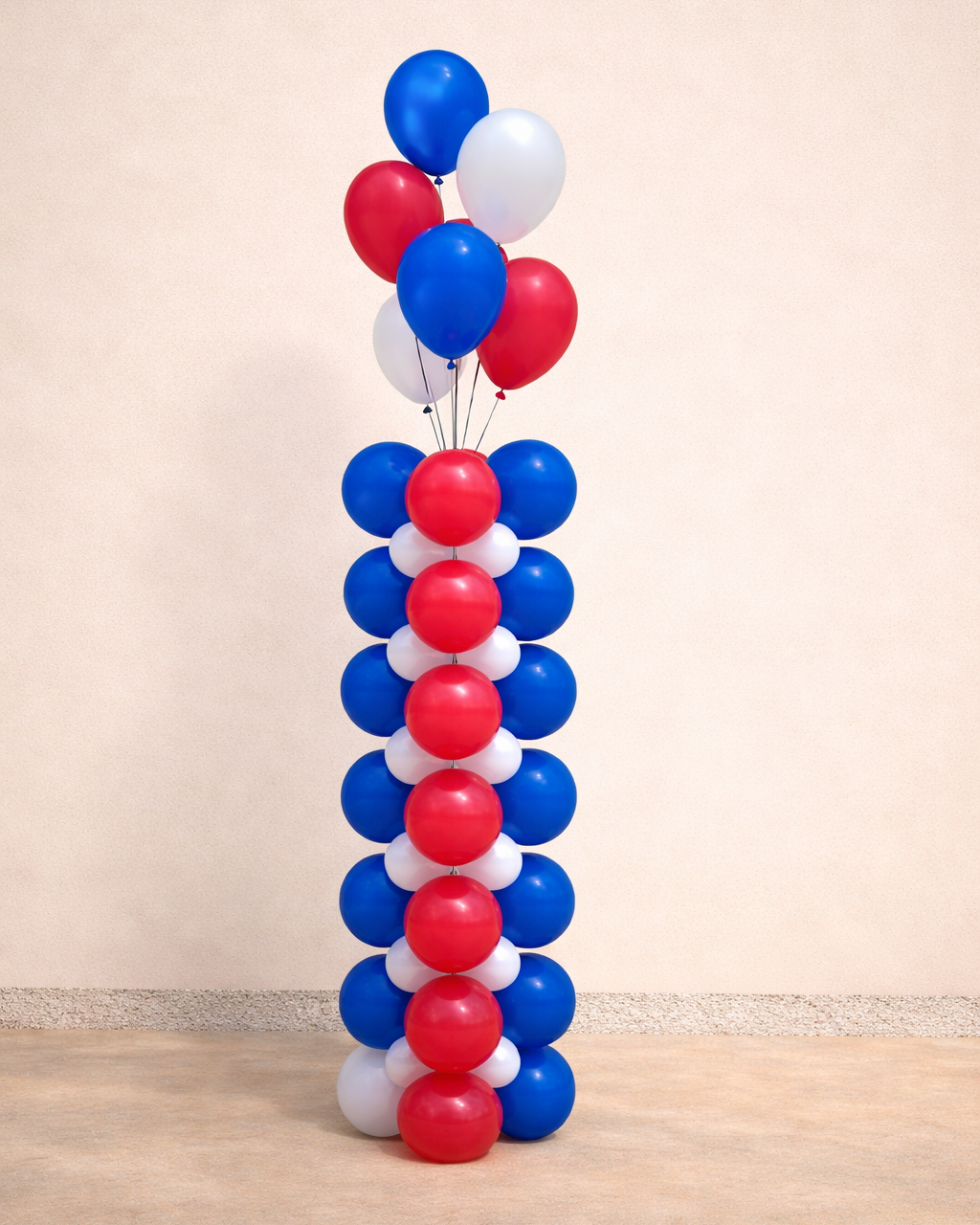 Straight Pattern Freestanding Balloon Column