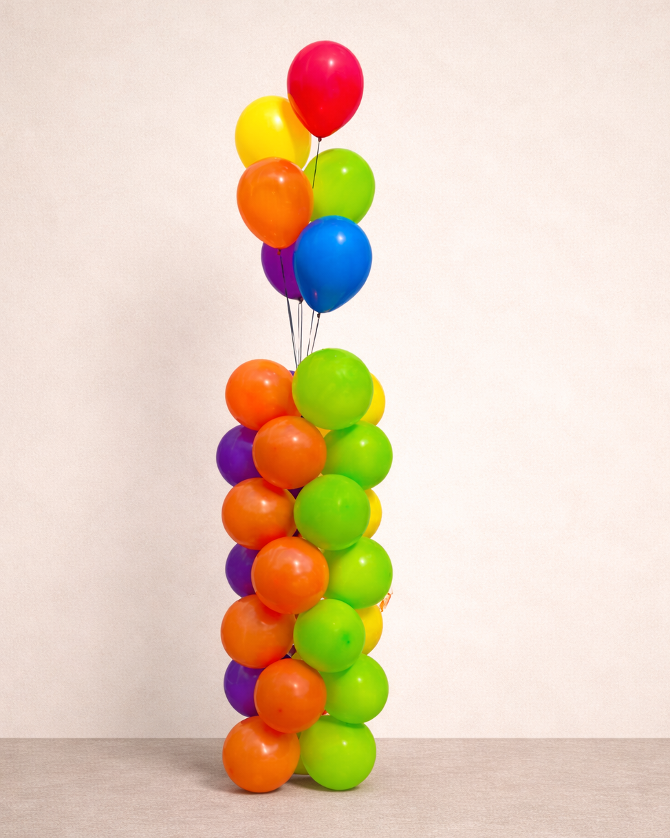 Zig Zag Pattern Freestanding Balloon Column