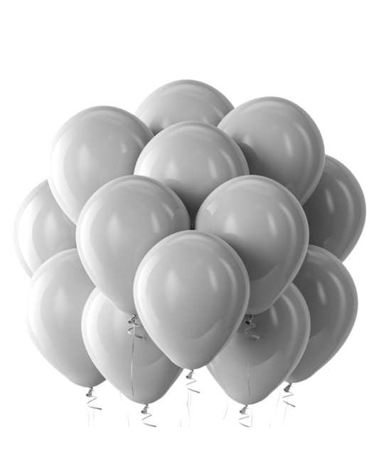 Gray Balloon 12" With Helium