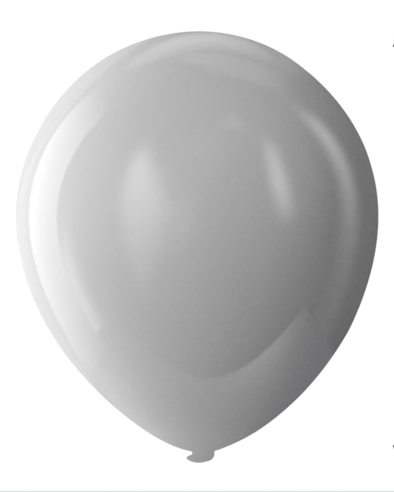 Gray Balloon 12" With Helium