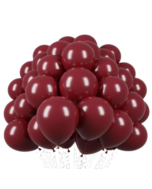 Burgundy Balloon 12" With Helium