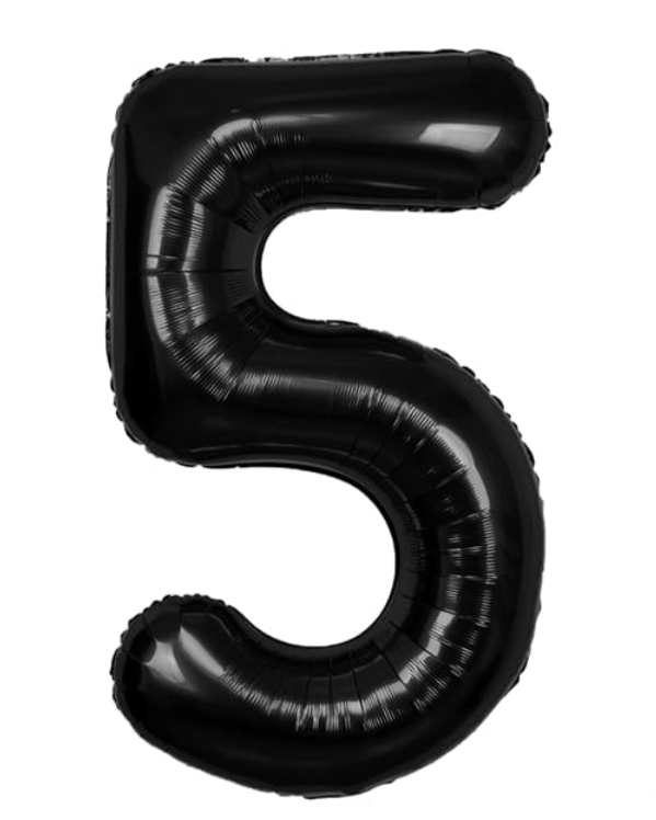 Giant Black 40" Foil Number Balloon With Helium