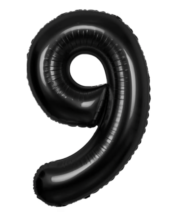 Giant Black 40" Foil Number Balloon With Helium