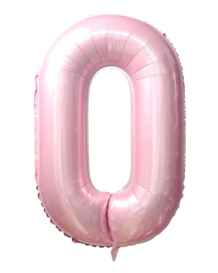 Giant Pink 40" Foil Number Balloon With Helium