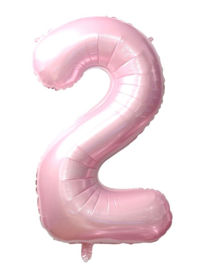 Giant Pink 40" Foil Number Balloon With Helium