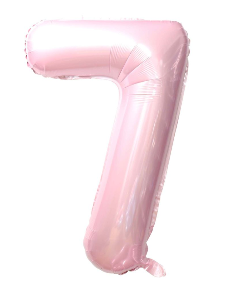 Giant Pink 40" Foil Number Balloon With Helium