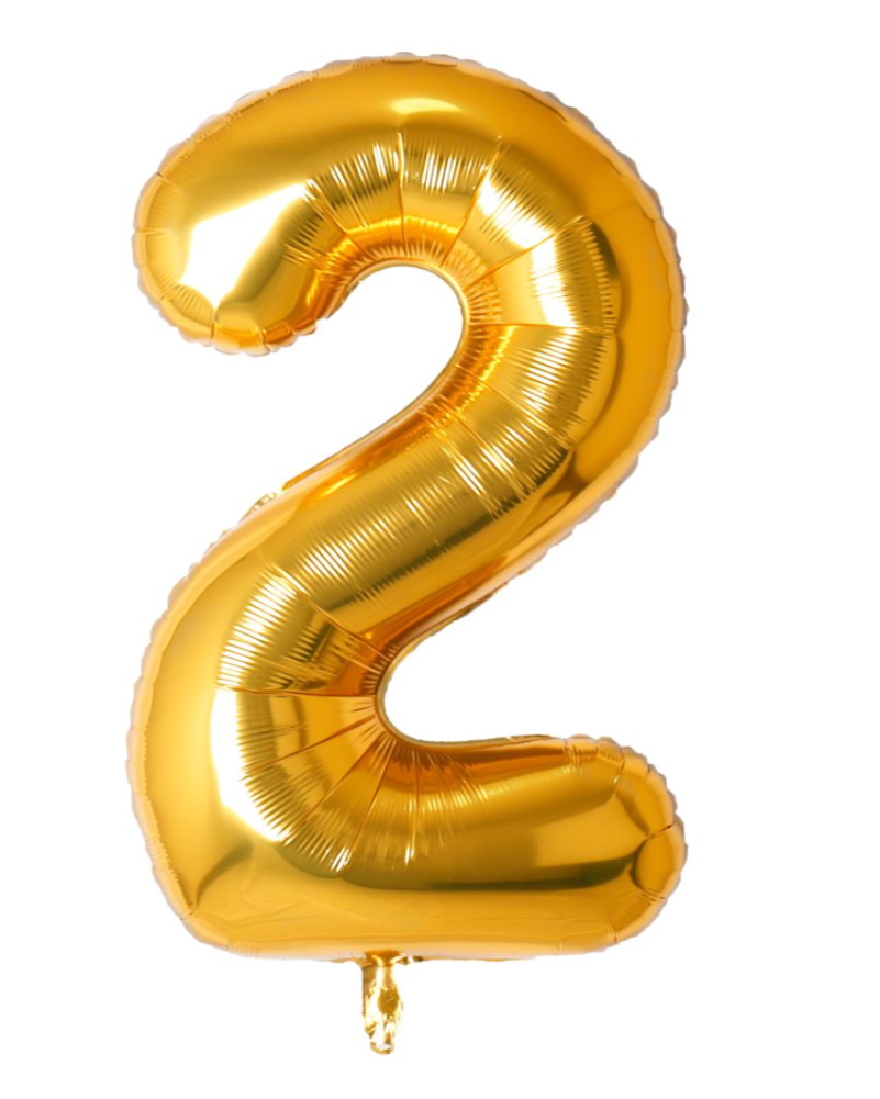 Giant Gold 40" Foil Number Balloon With Helium