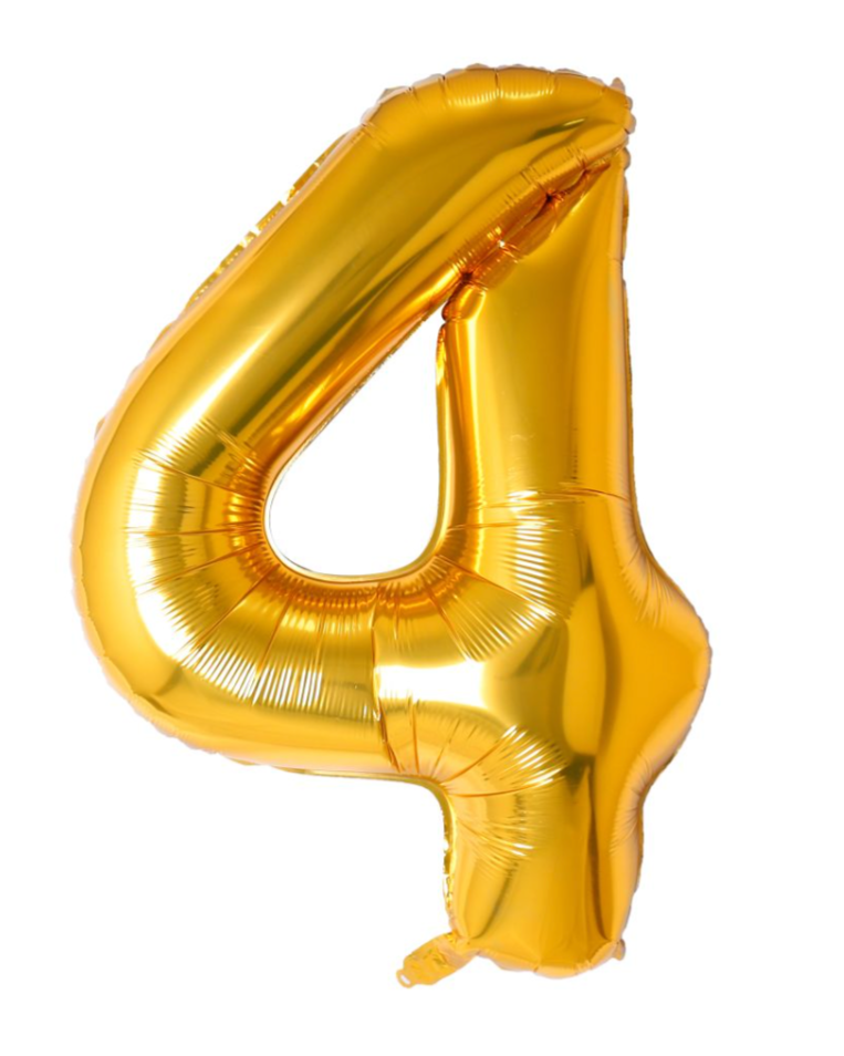 Giant Gold 40" Foil Number Balloon With Helium