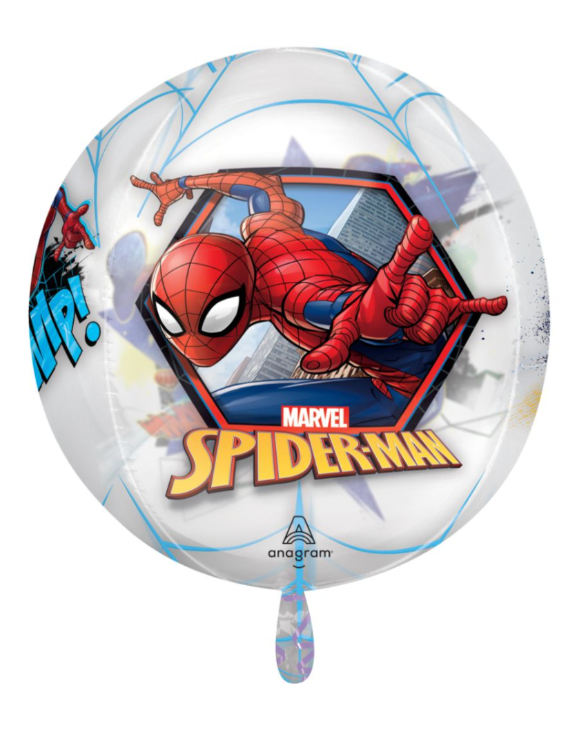 Giant Spiderman Orbz Balloon With Helium