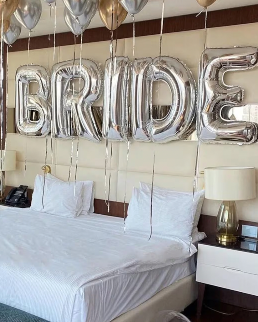 Giant 34" Letter Balloons 5 Balloons Spells Out The Word Bride For Bachelorette With Helium