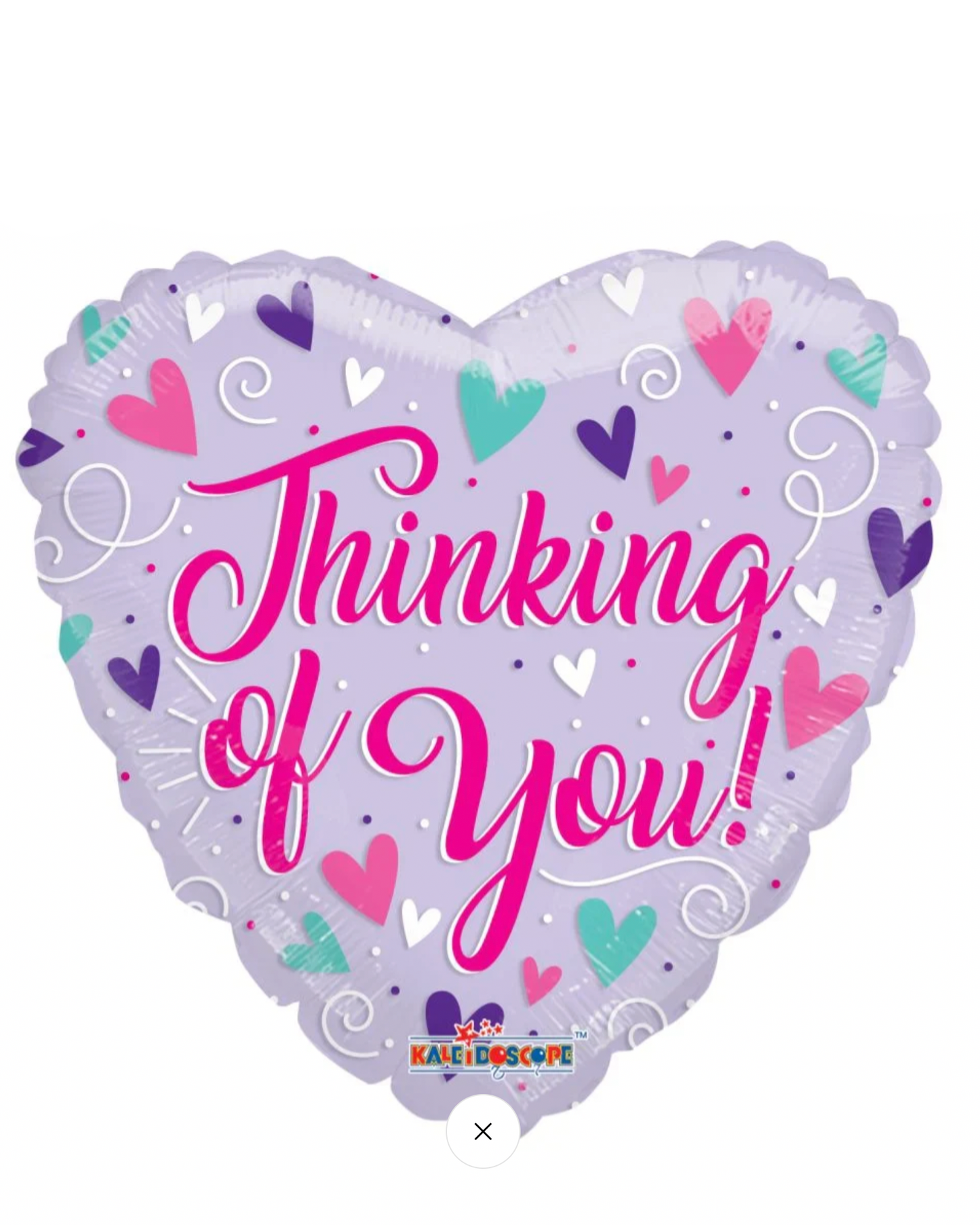 Thinking Of You 18" Heart Shaped Balloon With Helium