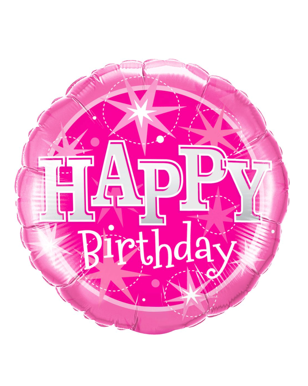Sparkle Happy Birthday 18" Pink Balloon With Helium