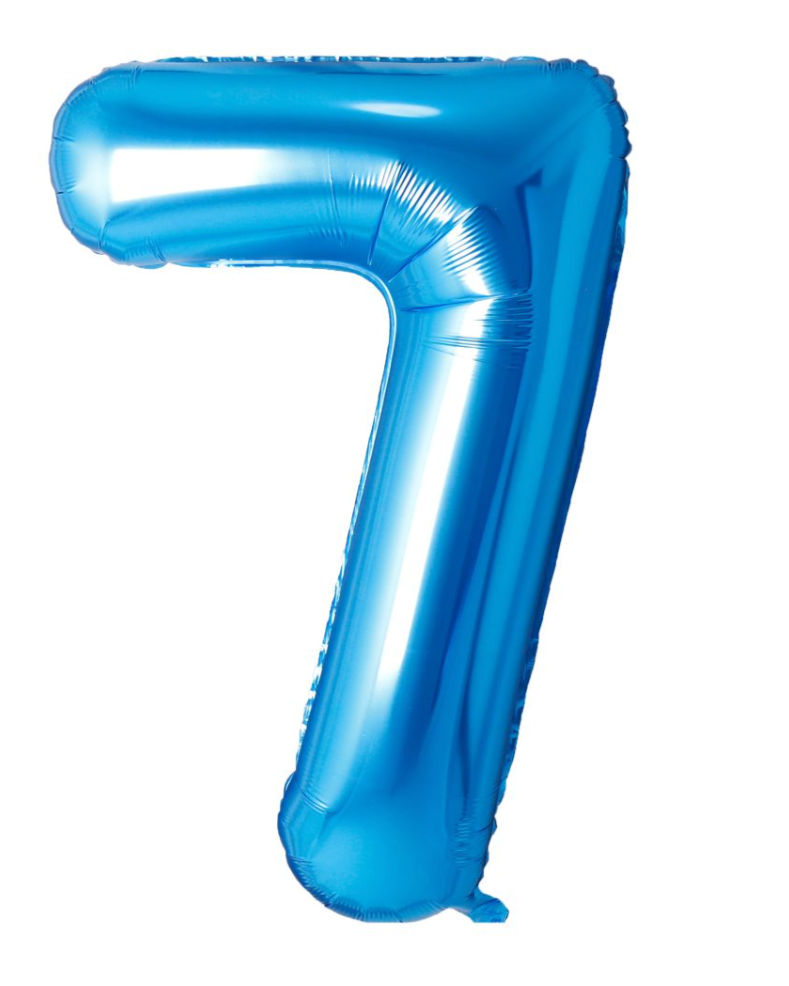 Giant Blue 40" Foil Number Balloon With Helium
