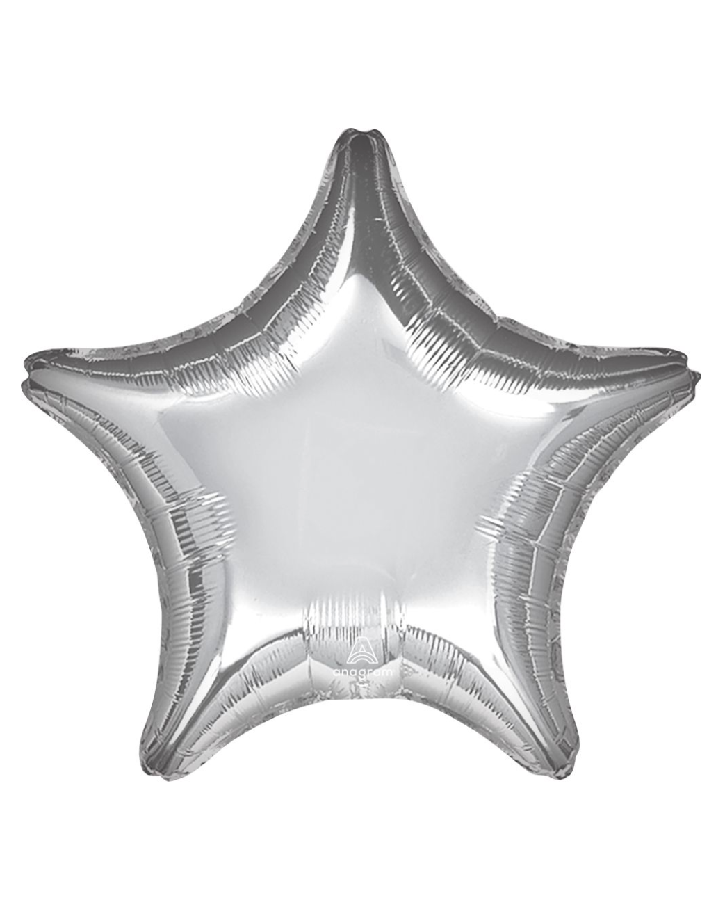 Silver Star Metallic Foil 18" Balloon With Helium