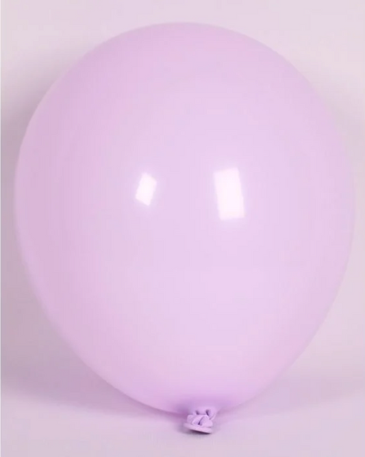 Lavendar 12" Latex Balloon Inflated With Helium & Ribbon