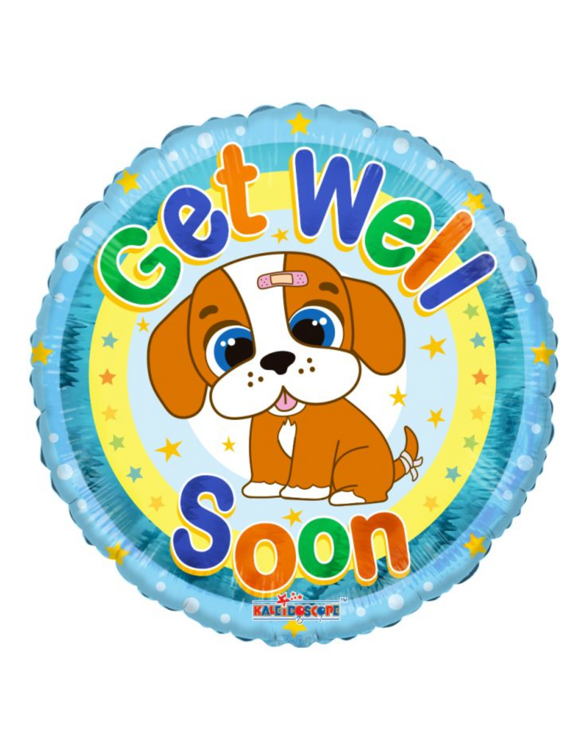 Get Well Soon Puppy 18" Foil Balloon With Helium