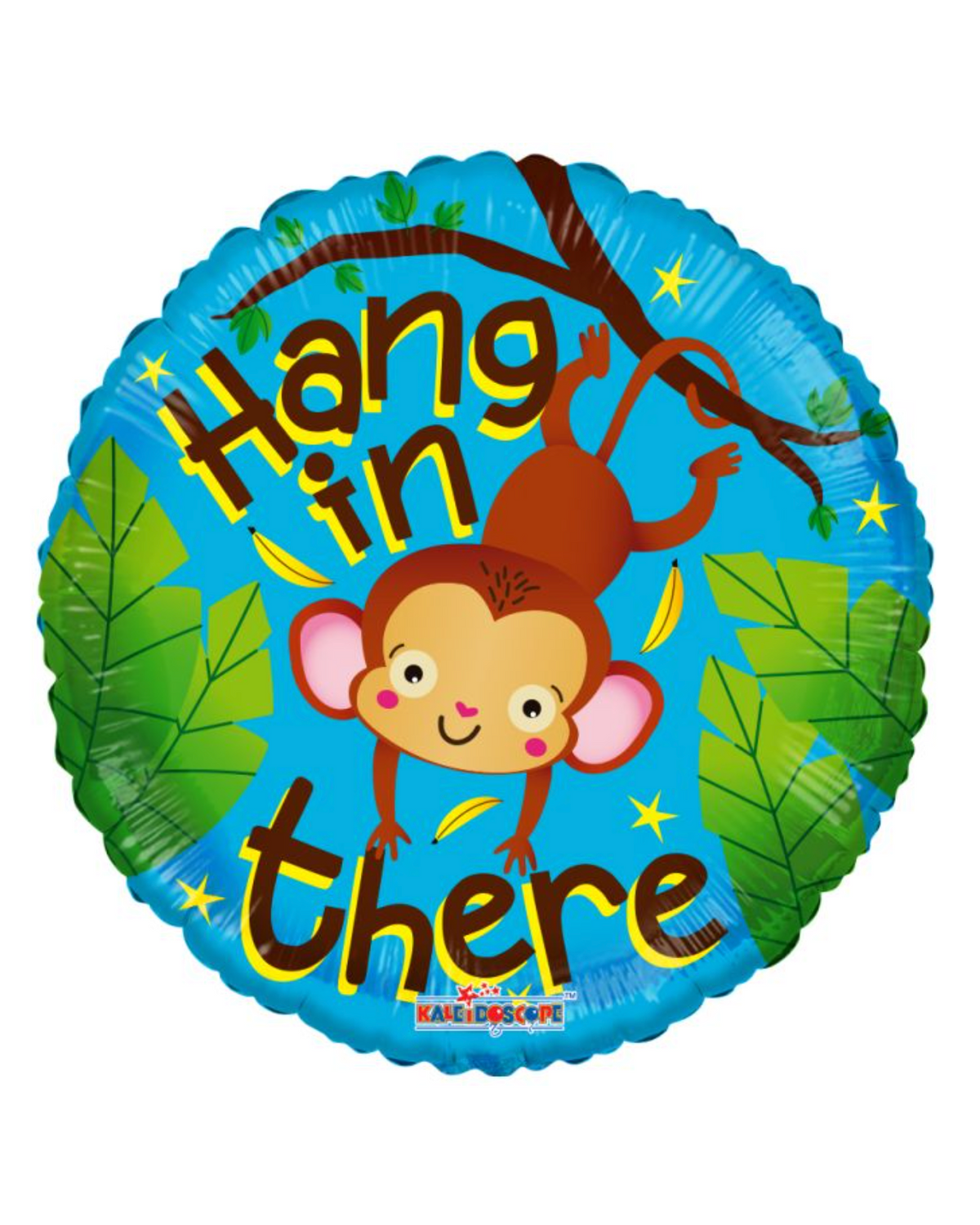 Hang In There Monkey 18" Foil Balloon With Helium