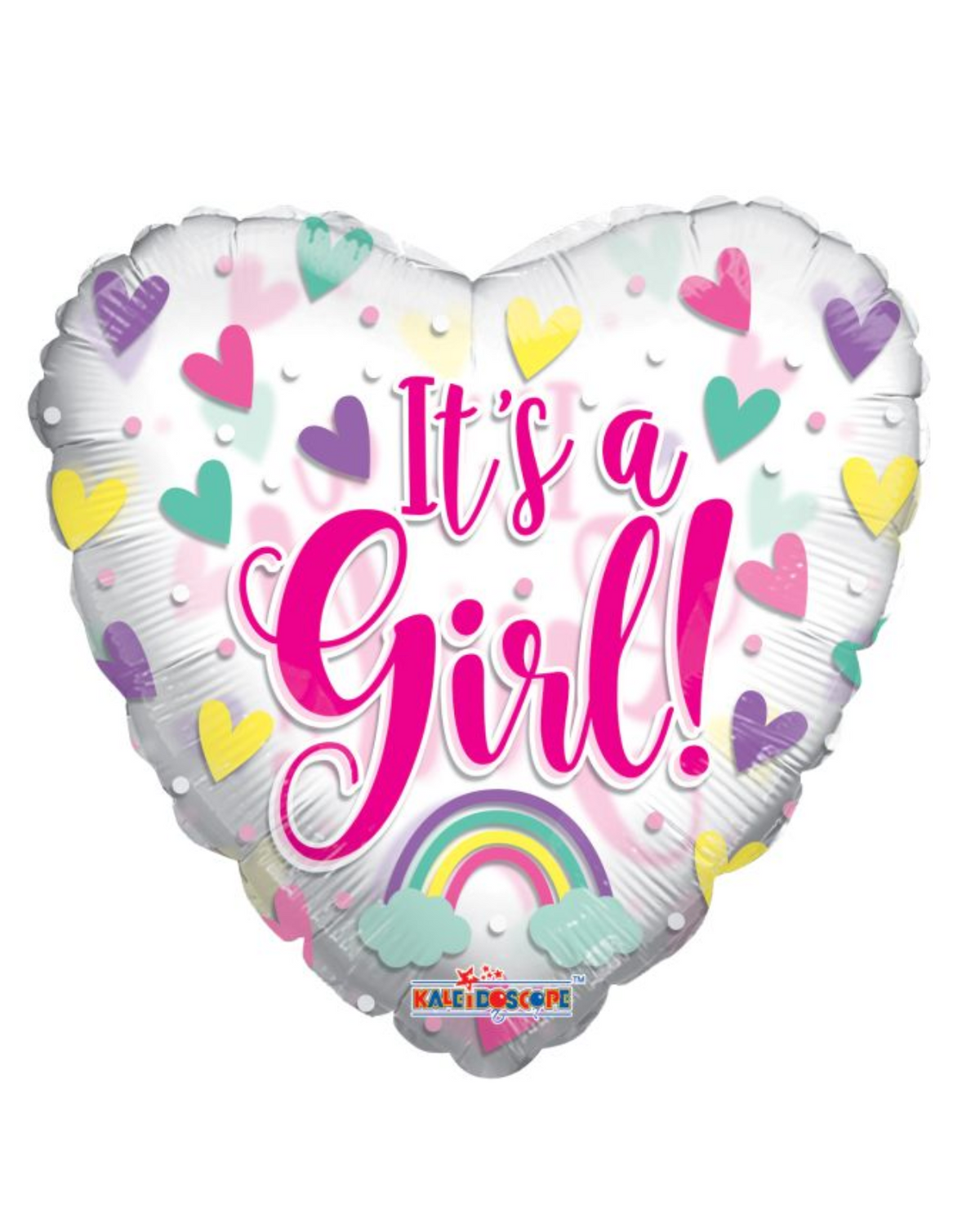XXL It's A Girl 36" Heart Balloon With Helium