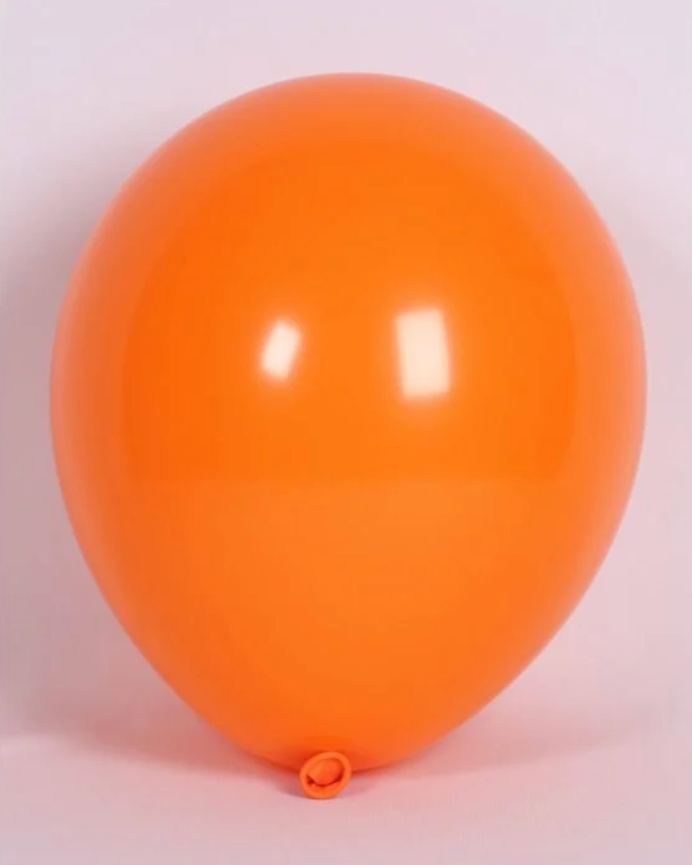 Orange 12" Latex Balloon Inflated With Helium & Ribbon