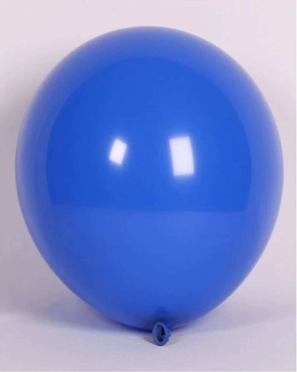 Blue 12" Latex Balloon Inflated With Helium & Ribbon