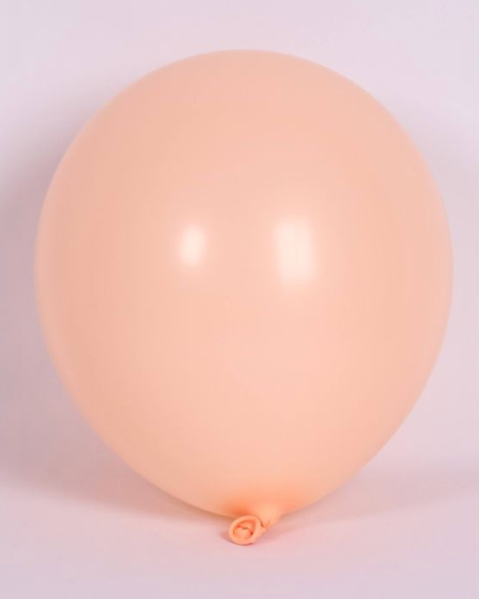 Pastel Orange 12" Latex Balloon Inflated With Helium & Ribbon