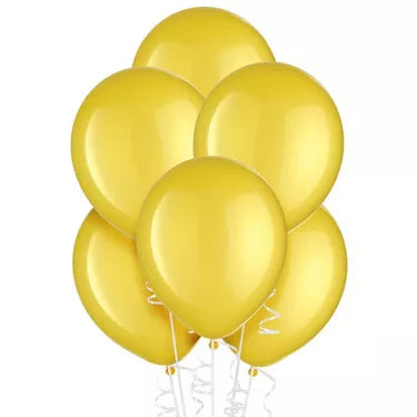 Yellow Balloon 12" With Helium