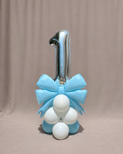 Giant Number Balloon Structure With Bow