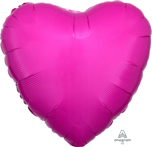 Heart Shaped Bubble Gum Pink Foil Balloon 18" With Helium