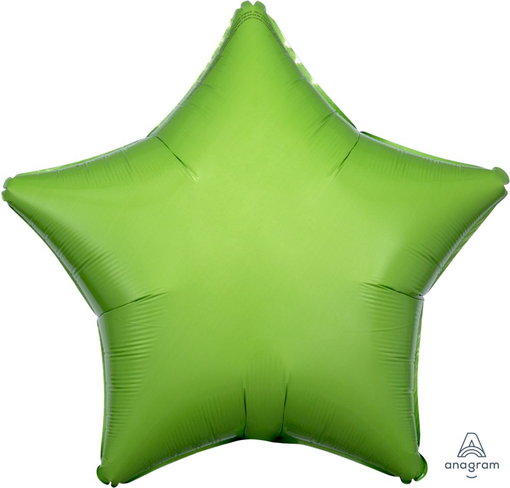 Star Shaped Green Foil Balloon 18" With Helium