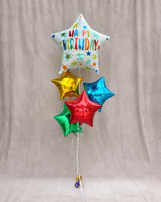 Giant XXL Happy Birthday Mylar Foil 40" Balloon Bouquet With Helium