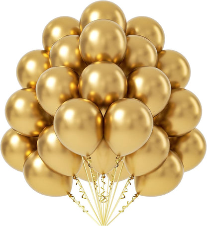 Gold Balloon 12" With Helium