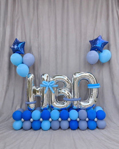 HBD Happy Birthday Balloon Structure With Helium Bouquets Any Color